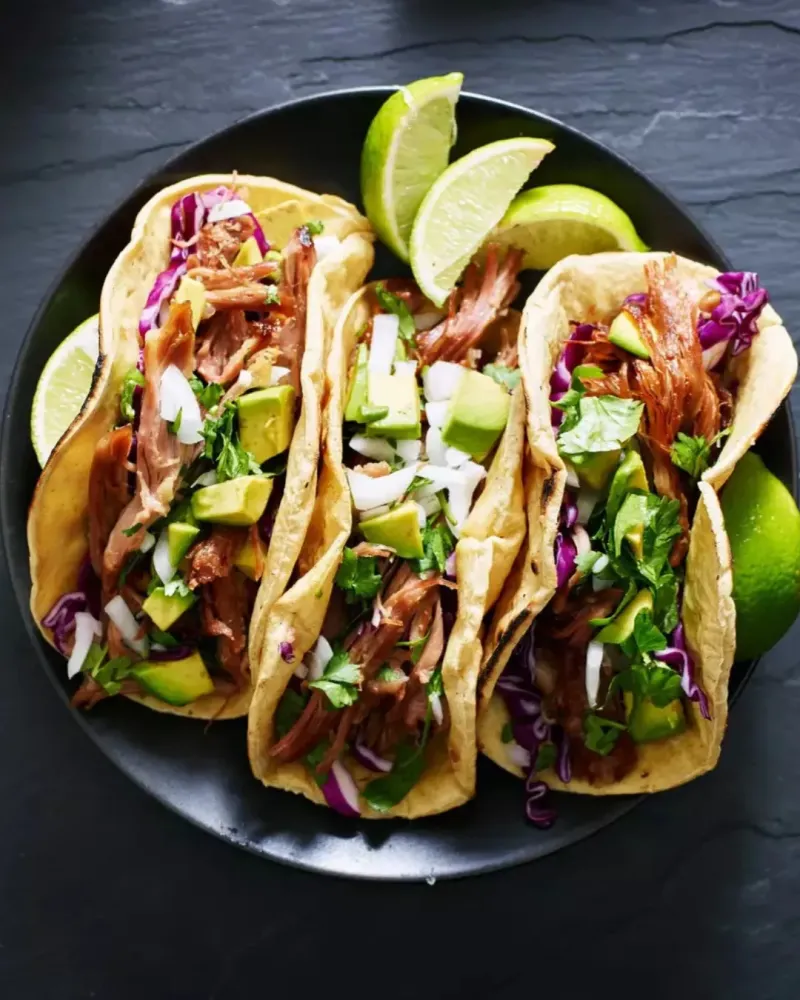 Tacos porc et crudité